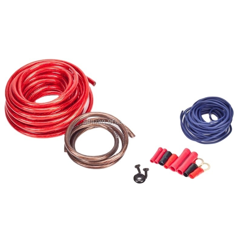 8 Gauge Copper Conductor PVC Jacket Versterker Installatie Bedrading Kit voor Audio Systemen
