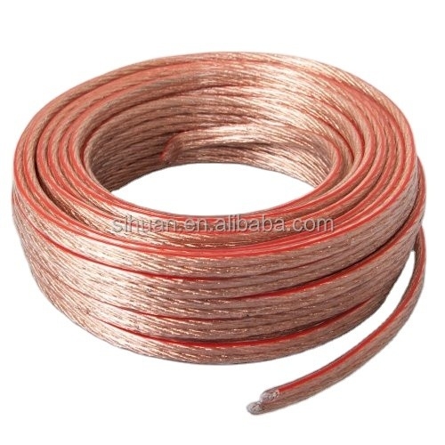 16 Gauge Flexible Transparent Speaker Cable CCA met OFC Inner Conductor CE-gecertificeerd