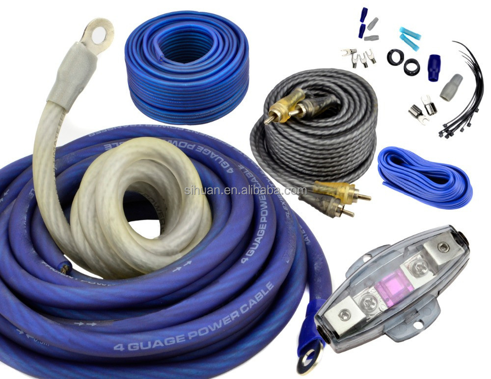 CCA 4/8 Gauge Car Audio Accessories Car Amp Wiring Kit met niet-geschermd afscherming
