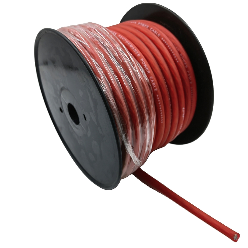 Auto-audio-aandrijkabel 1/0 AWG GA Gauge Flexible Translucent PVC Jacket voor auto grond