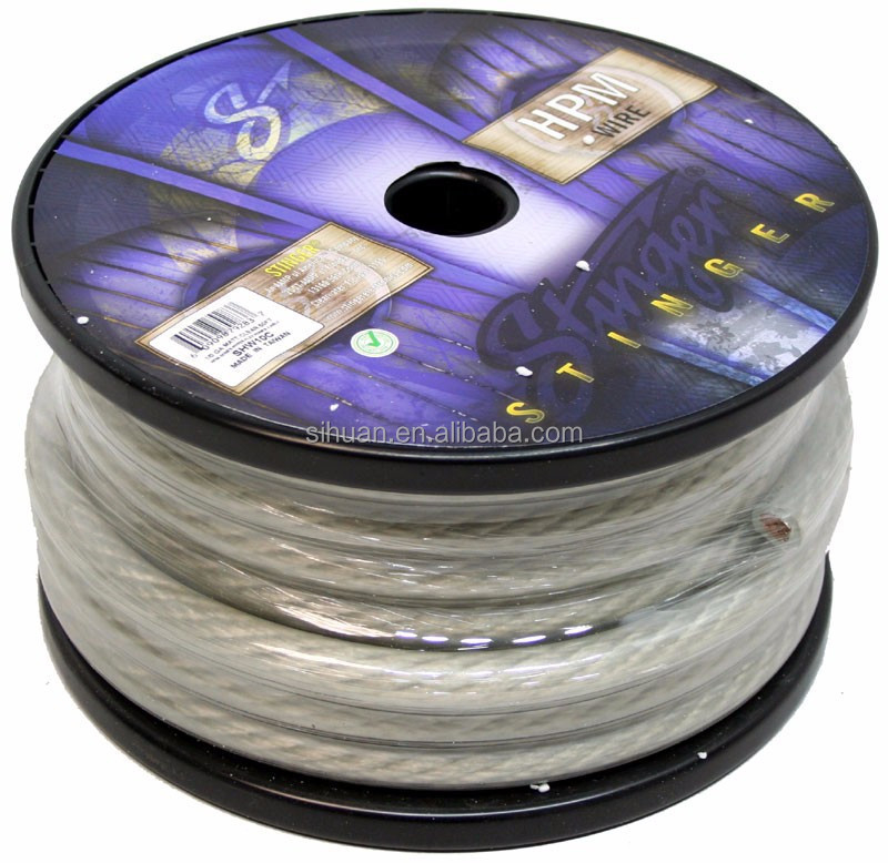 Koper beklede aluminium geleider Flexible Car Audio Power Cable met PVC isolatie 0 4 8 Gauge in elke kleur
